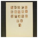 US Stamps 1860s Fancy Cancels on Used 3 cent Washi