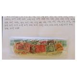 Canada Stamps on pages with identifications and pr