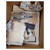 Worldwide Stamps in bankers box, includes hundreds
