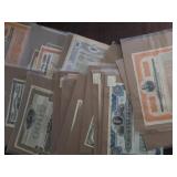 US Stock Certificates & Bonds, mostly in sleeve fo