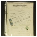 US & VA Revenue Stamps on documents, 1860s-1950s i