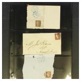 Great Britain Stamps 1850s-1870s Used on Pieces &