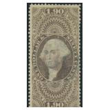 US Revenue Stamp #R80c Used with embossed cut canc