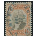 US Revenue Stamp #R138 Used with thin CV $125