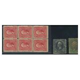 US Stamps group including #301c Mint Hinged (missi