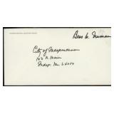 Bess Truman Autograph on envelope, 1st Lady signat