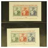 Hanover 1949 Stamps Mint NH 2 Souvenir Sheets