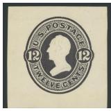 US Stamps #U93 Mint Cut Square 12c Clay CV $100