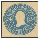 US Stamps #U71 Mint Cut Square with pencil marks o