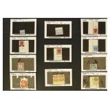 Germany 1940s Revenue Stamps on dealer cards, incl