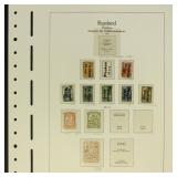 Pleskau Russia Occupation Stamps on page, 1941-194