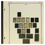 Gabon Stamps Mint Collection on homemade pages, br