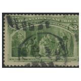 US Stamps #243 Used $3 Columbian CV $775