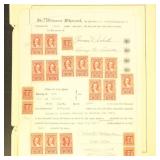 US Revenue Stamps 1860s-1960s including 1st issue