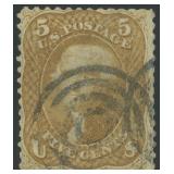 US Stamps #67 Used Reperforated, creases, CV $750