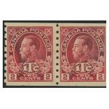 Canada Stamp #MR6 Mint Hinged Coil Pair CV $280