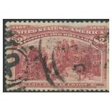 US Stamps #242 Used with large thins CV $550