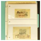 Worldwide Stamps in glassines, cards, etc on pages