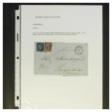 Saxony Stamps #10 & #11 tied on 1859 Cover