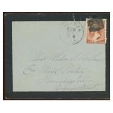 US Stamps #210 on Rare Blue Mourning Cover, with t