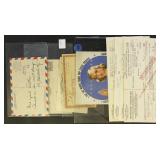 Ephemera & Postcards Small Lot including WWII Rati