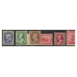 US Stamps #145, 209, 213, 219D, 329x2 mint in mixe
