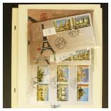 Worldwide Stamps incl France on cards and pages pl