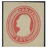 US Stamps #U1 Mint Cut Square with small thins CV