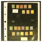 US Stamps Accumulation on Pages, includes many 19t