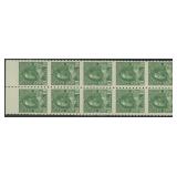 Canada Stamps #128a Part Perf Coil block of 10 in