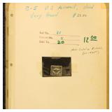 US Stamps Airmail Collection on homemade pages, in