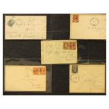 US Stamps with Fancy Cancels on Covers 1860s-1880s