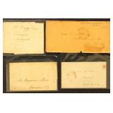 US Stampless Covers 1820s-1840s group including fo