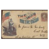 US Stamps #65 tied on Civil War Patriotic Cover wi