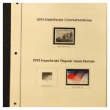 US Imperf Stamps 2015-2016  Mint NH collection on