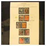 US Stamps 1870s-1890s Used on pages CV $800+
