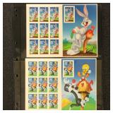 US Stamps Imperf Looney Tunes including Bugs Bunny
