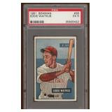 1951 Eddie Waitkus PSA 5 Bowman Gum Baseball Card,