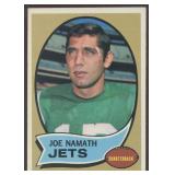 Joe Namath 1970 Topps Football Card #150, nice exa