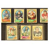 Hall of Fame 1970 Topps Football Cards, 13 differe