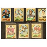Hall of Fame 1970 Topps Football Cards, 14 differe