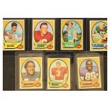 Hall of Fame 1970 Topps Football Cards, 14 differe