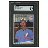 1989 Randy Johnson SGC 9 Fleer "Ad Blacked Out" Ba