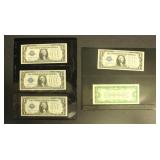US 1928 $1 Silver Certificate group of 10 Sequenti