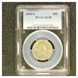 US Coins 1919-S Standing Liberty Quarter Graded AU