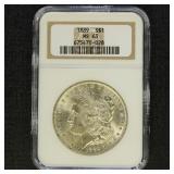 US Coins 1889 Morgan Silver Dollar Graded MS63 by