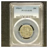 US Coins 1926-S Standing Liberty Quarter Graded AU