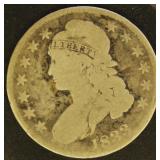 US Coins 1833 Capped Bust Silver Half Dollar, Circ