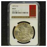 US Coins 1899-O Morgan Silver Dollar Graded MS63 b
