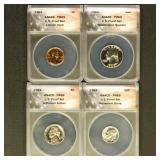 US Coins 1964 Proof Lincoln Cent, Jefferson Nickel